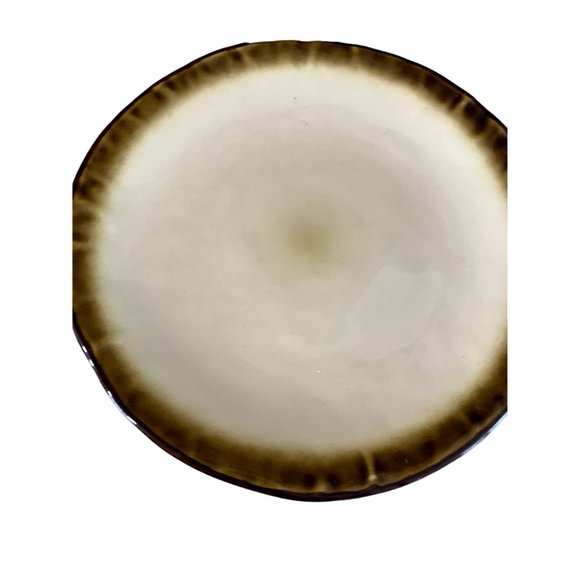 American Atelier Dinner Plates Set of 2 Abalone Gold Beige Brown 10.5 in diamete - Picture 2 of 3